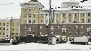 : 4k Novosibirsk Siberia Walk down the street Big city Russia
