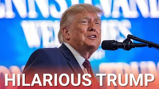 Trump hilariously mocks transgender men in woman's sport at Pennsylvania rally