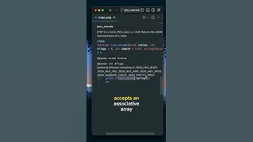 Php json_encode() function, a quick guide. #php #php_tutorial #laravel #shorts