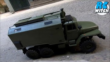 WPL B-36 Ural Rc Military Truck car 1/16 6wd Unbox and Test - by RcWitch.com