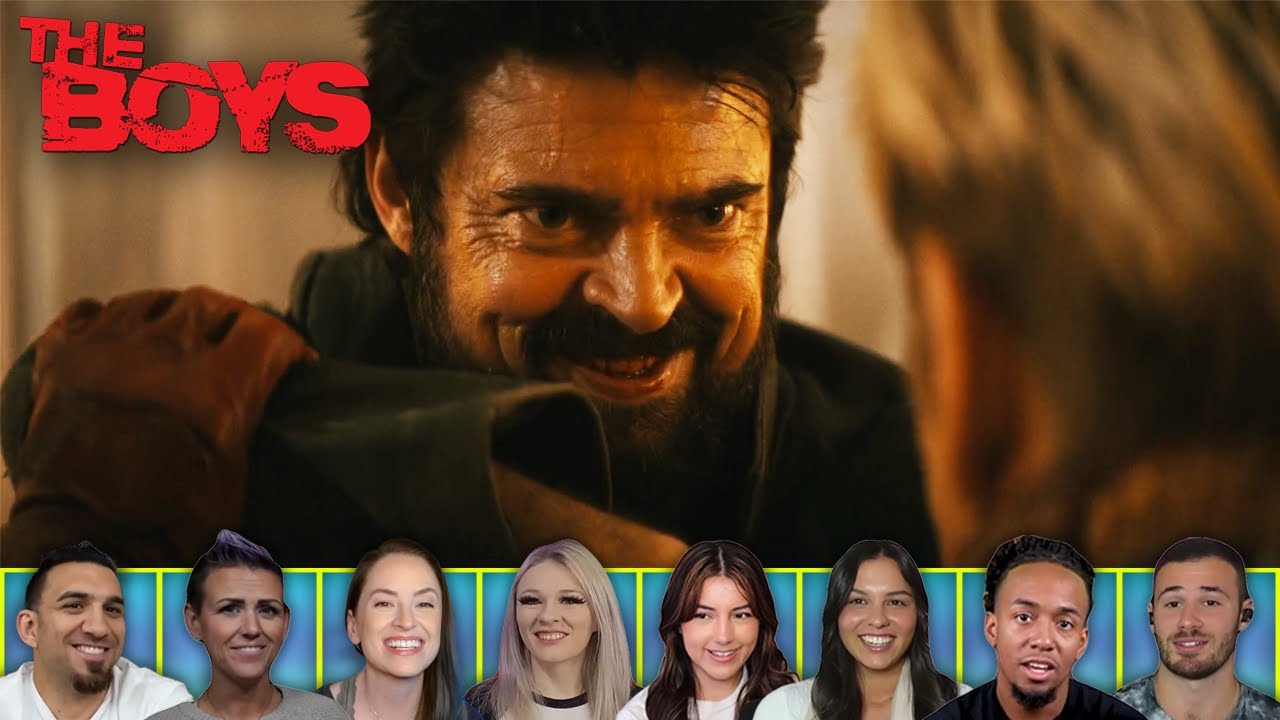 Reactors Reactions to BUTCHER AND SOLDIER BOY VS HOMELANDER | The Boys 3x6 'Herogasm'