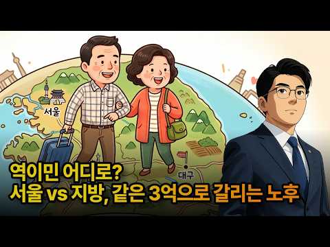 역이민 어디로? 서울 vs 지방, 같은 3억으로 갈리는 노후
