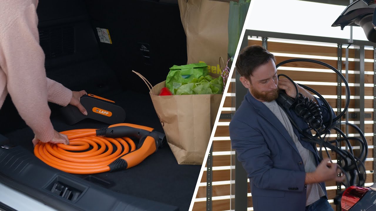 No more cable clutter with the MOBILITY DOCK and the LAPP HELIX charging cable