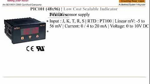 SELEC PROCESS INDICATOR PIC101 PROCESS INDICATOR