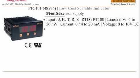SELEC PROCESS INDICATOR PIC101 PROCESS INDICATOR