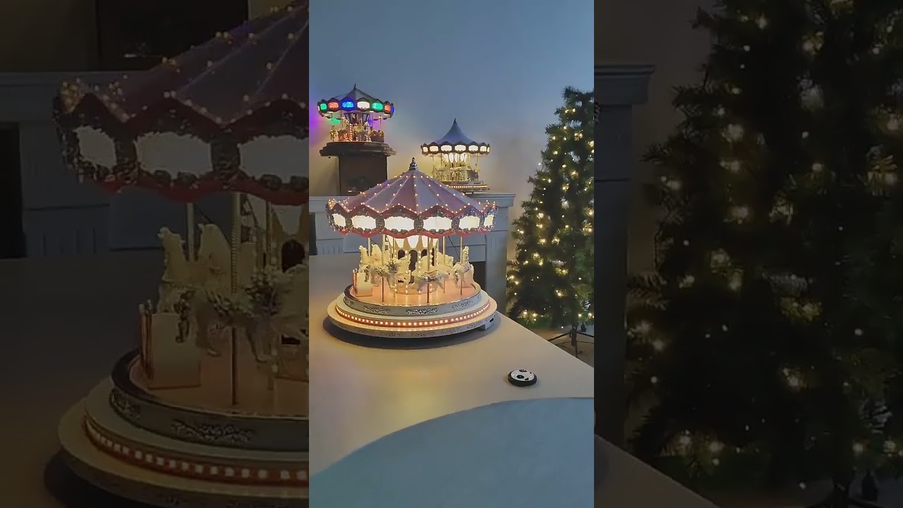 Christmas Gift Bluetooth audio amusement park Led Music Box Animated Indoor Christmas Decoration