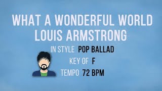 Video voorbeeld van "What A Wonderful World - Karaoke Backing Track"