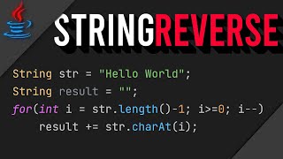 Reverse Strings in JAVA | (simple & easy)