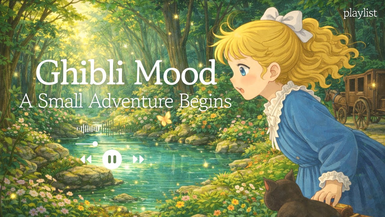 [Playlist] 지브리음악 |  새로운 모험이 시작되는 하루💫Ghibli Music |  A Small Adventure Begins🌳🦌