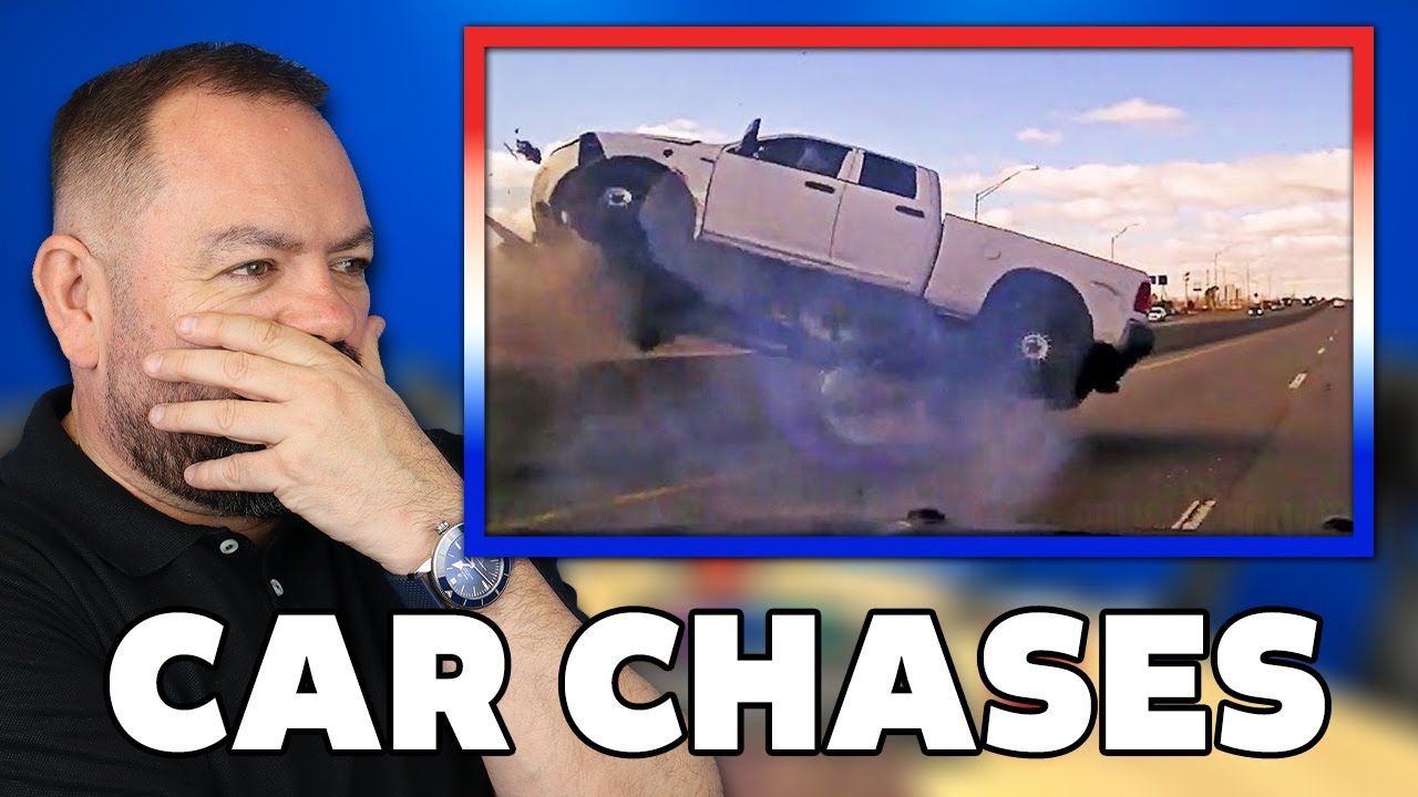 Wild Police Chase Ends in Crash REACTION | OFFICE BLOKES REACT!! - YouTube