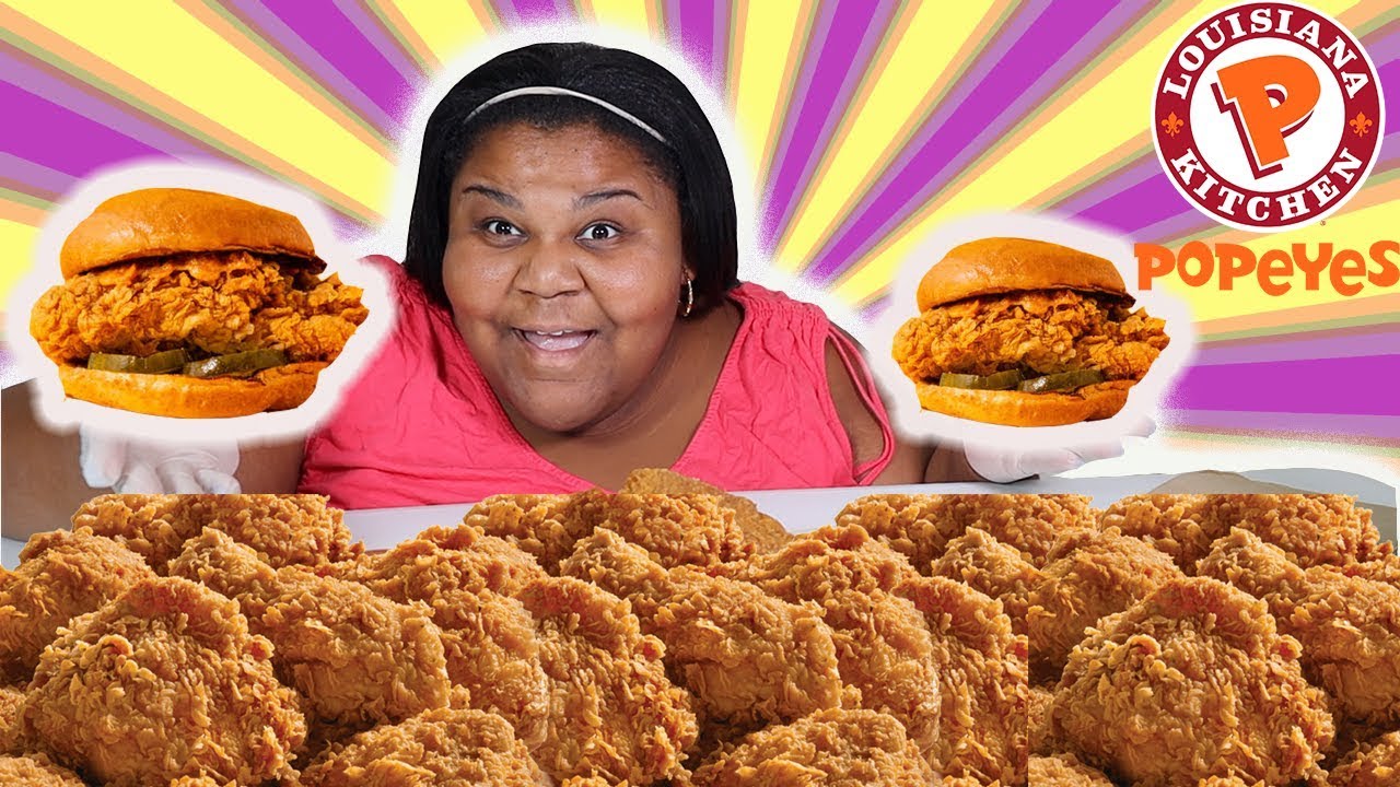 popeyes chicken sandwich| mukbang| popeyes mukbang| chick fil a vs popeyes