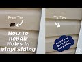 How To Fix Holes In Your Vinyl Siding (Even If You Don't Have Any Extra Siding)