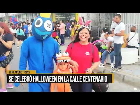 Se celebró halloween en la calle centenario