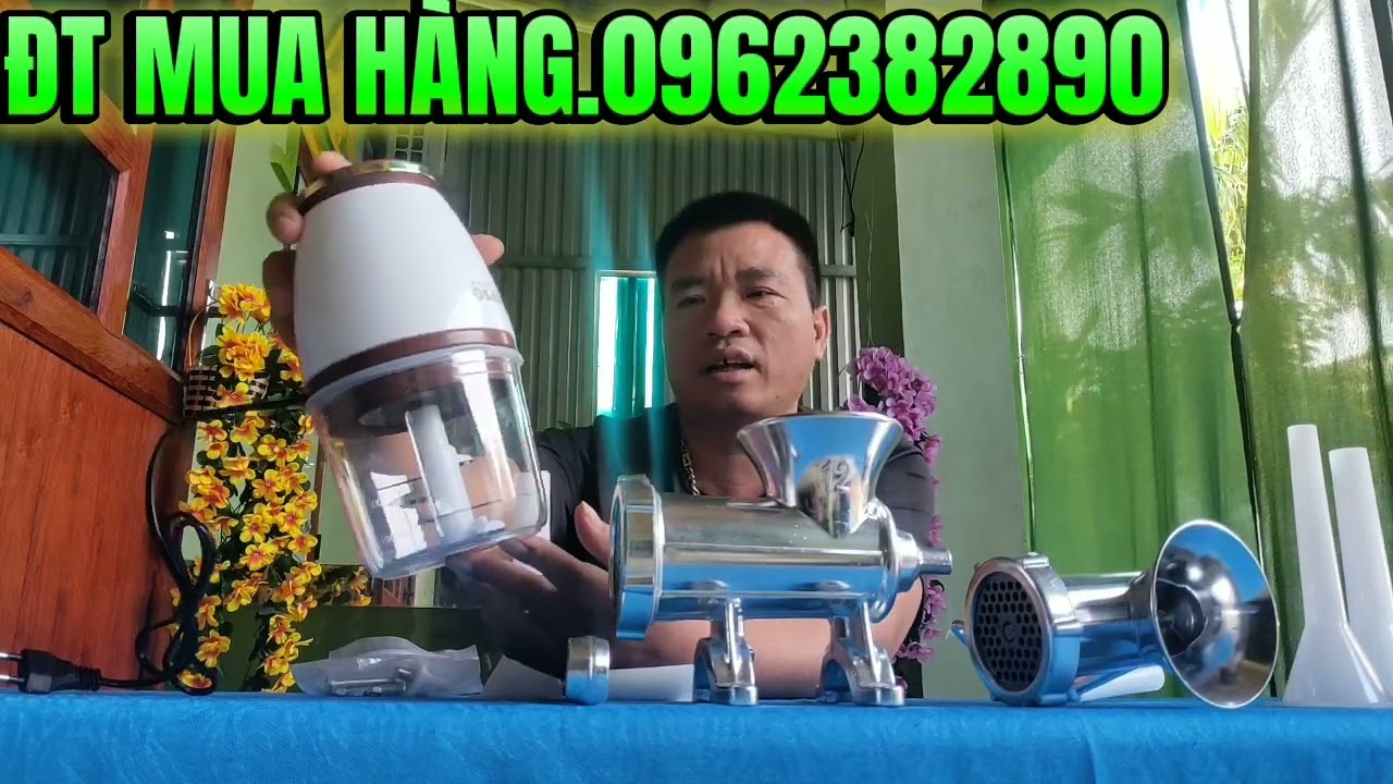TEST CHẤT LƯỢNG MÁY XAY THỊT HOA QUẢ XINH TỐ ĐA CHỨC NĂNG CỐI XAY QUAY TAY CAO CẤP 