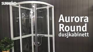 Dusjkabinett Aurora Round fra Sunwind