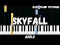 Adele  skyfall easy piano tutorial