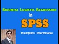 Binary logistic regression in SPSS + Interpretation - YouTube