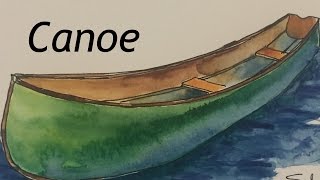 paint boat canoe watercolor watercolour wooden tutorial tutorials canoes