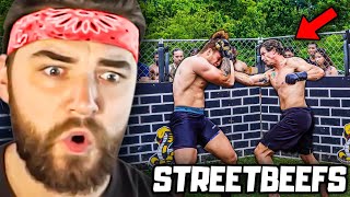 KingWoolz Reacts to STREETBEEFS CHAMPION FIGHT KO's!! (CRAZY)