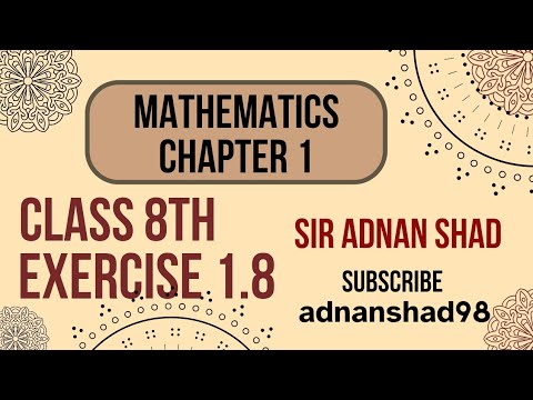 Class 8th Math Chapter 1 Exercise 1.8 | Explained - YouTube
