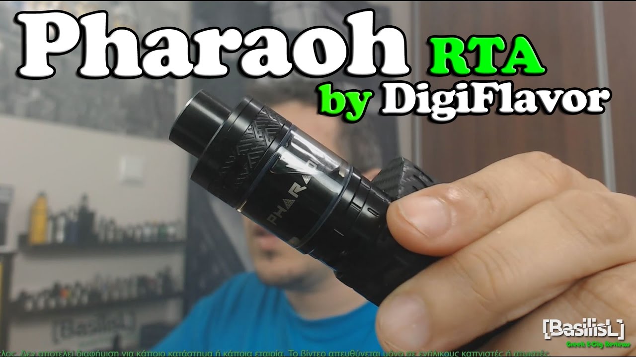 Pharaoh RTA by Digiflavor + Build - BasilisL (Greek Reviews) - YouTube