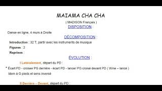 MAIAMA CHA CHA Chorégraphie FDM50