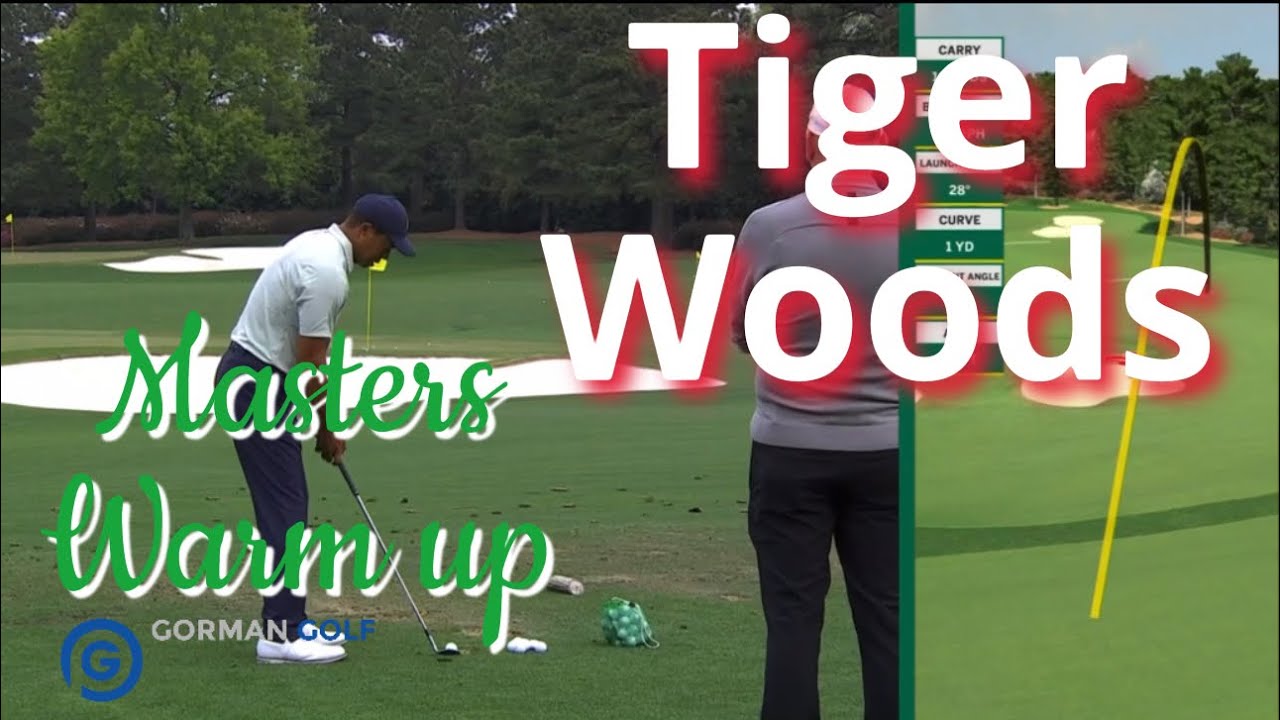 Tiger Woods Masters Warmup Session pure action Augusta National 