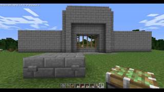 Minecraft Tutorial: Redstone Castle Gate with Pistons (Hidden Wiring)