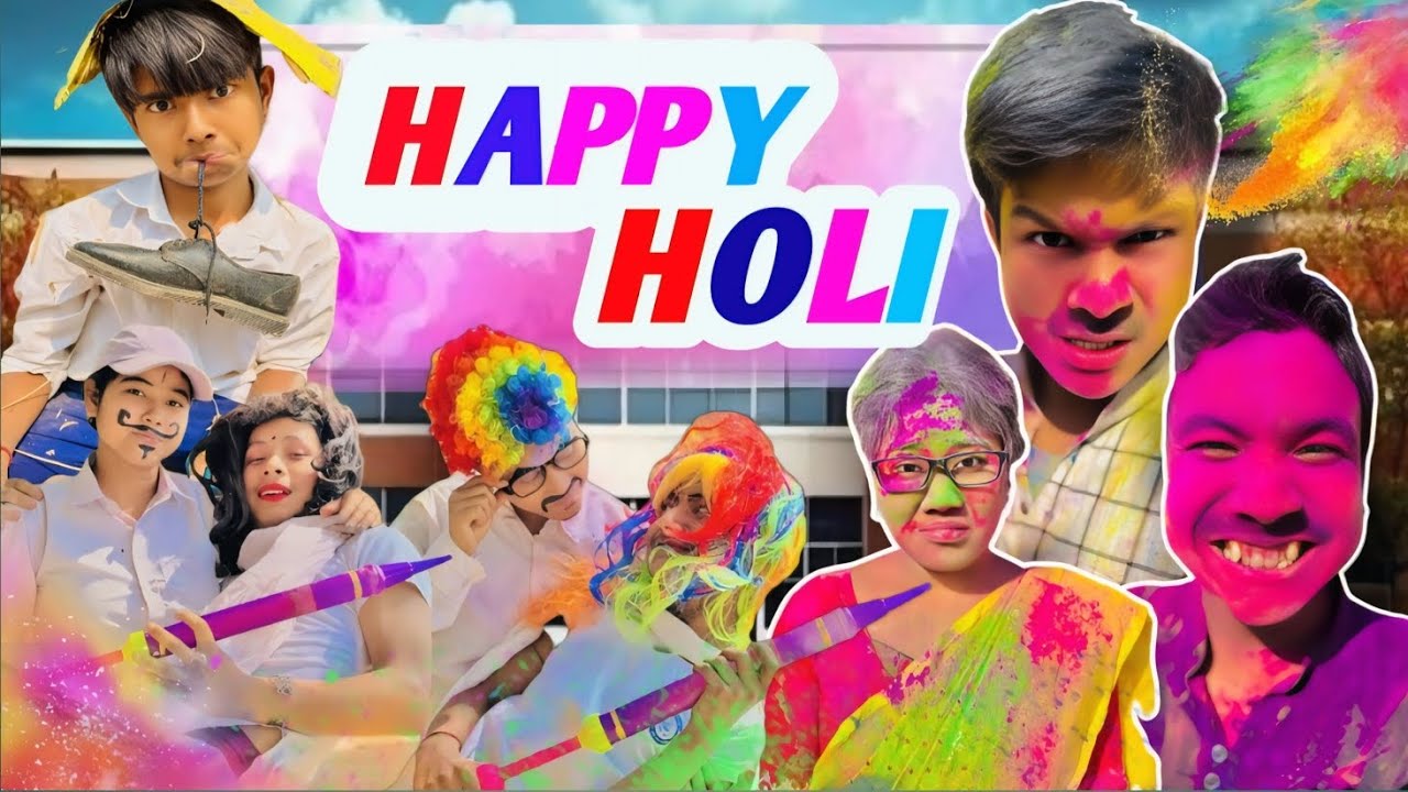 Happy Holi || হ্যাপি হোলি || Bengali School Life Funny Holi Video 2025 || Baccha Party School