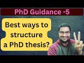 PHD Thesis Structure Secrets from a Dissertation EXPERT