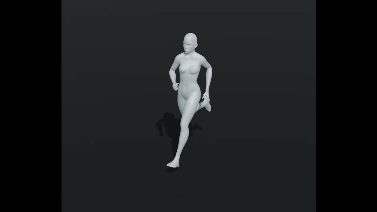 Female Body Base Mesh Animated and Rigged 3D Model 20k Polygons