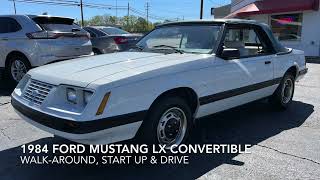 1984 Ford Mustang LX Convertible - Walk Around, Start-Up & Drive - SOLD