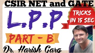 Part B - LPP Solution | Fully Shortcut Tricks | CSIR NET &amp; GATE Mathematics