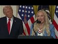 Olympian Kallie Humphries surprises Trump with medal