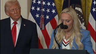 Olympian Kallie Humphries Surprises Trump With Medal