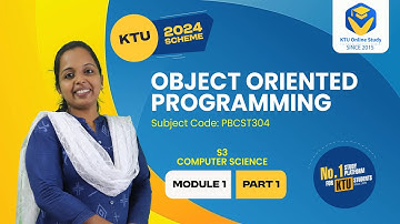 OBJECT ORIENTED PROGRAMMING | KTU 2024 SCHEME | S3 GROUP A | MODULE 1 PART 1 | KTU ONLINE STUDY APP