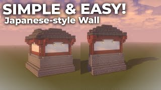 SIMPLE & EASY TO BUILD Japanese-style wall (CORNERS) || Minecraft 1.19+