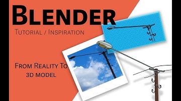 Blender Tutorial - Street Lights Speed Modeling with Instructions - Adv. beginner, photo to model