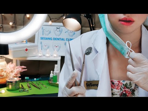 ASMR 롤플레이 치과🦷 충치치료 스케일링 치석제거 해드릴게요👩‍⚕💛