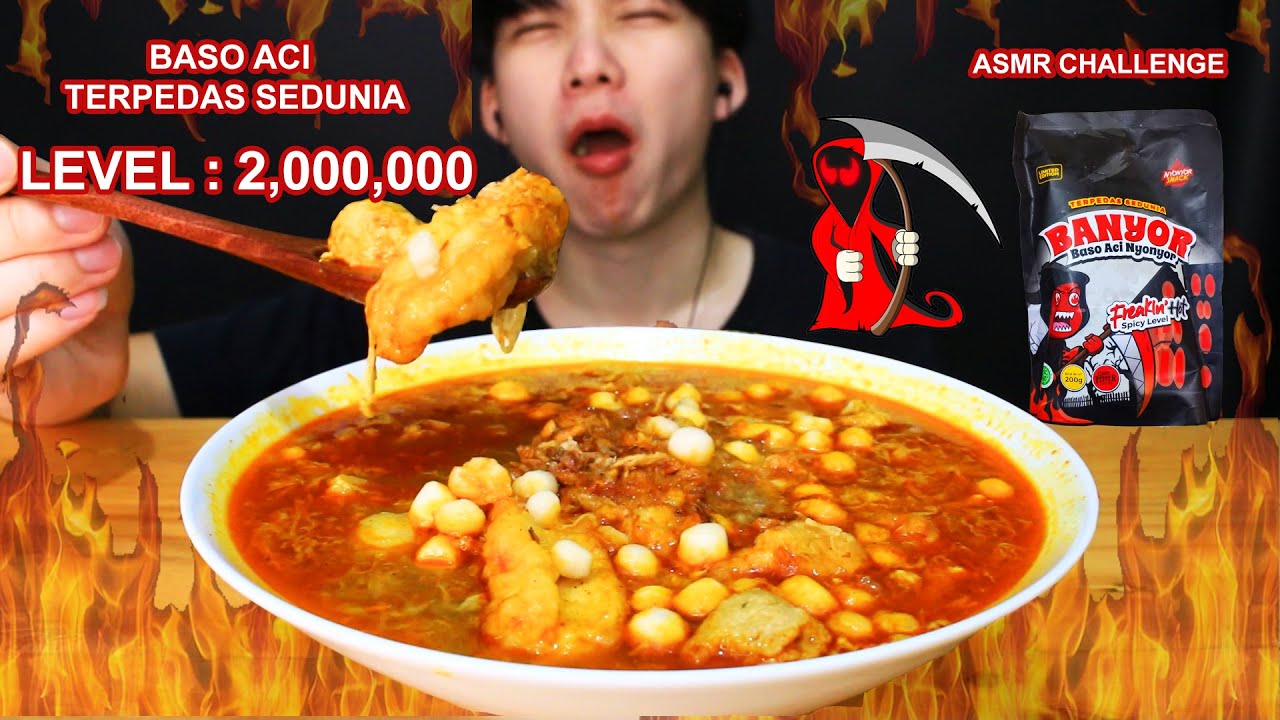 ASMR MUKBANG BASO ACI TERPEDAS SEDUNIA BANYOR TERBARU PEDAS EXTREME!! 🔥🔥 LVL 2.000.000 | Robius ASMR