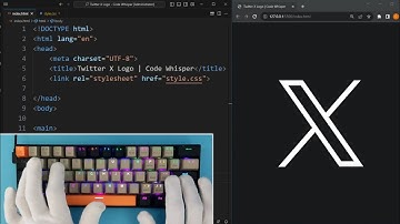 ASMR Programming - Twitter X Logo Design Coding - No Talking