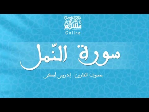 قراءة خاشعة بصوت القارئ إدريس أبكر سورة الن مل