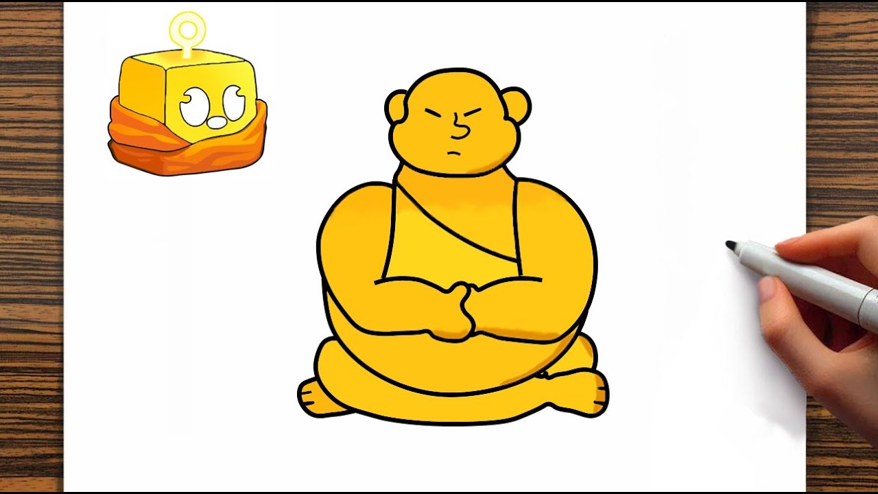 How to draw Buddha Fruit Icon | Blox Fruits | Step by step tutorial