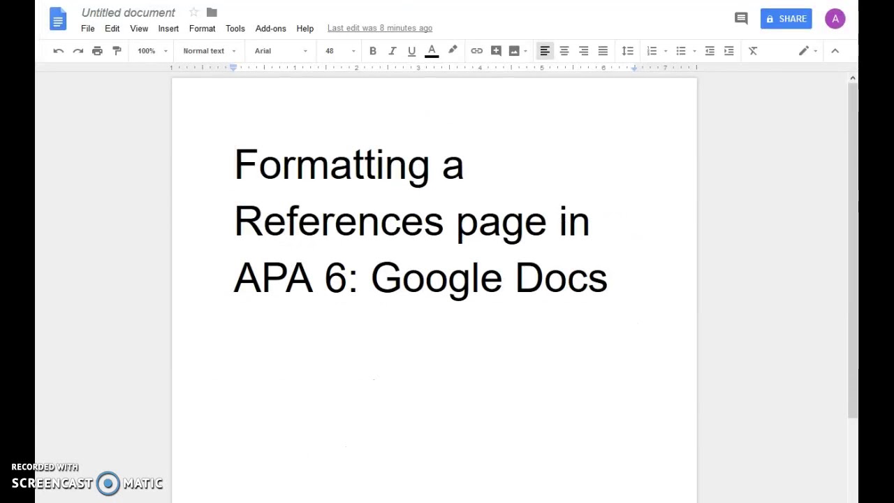 google-docs-formatting-a-references-page-in-apa-6th-edition-current