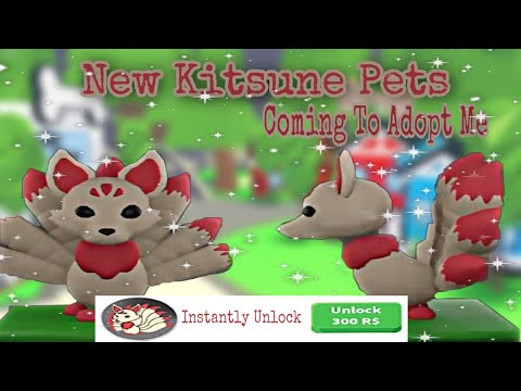 New Kitsune Pet Coming To Adopt Me Robux Only Pet Youtube