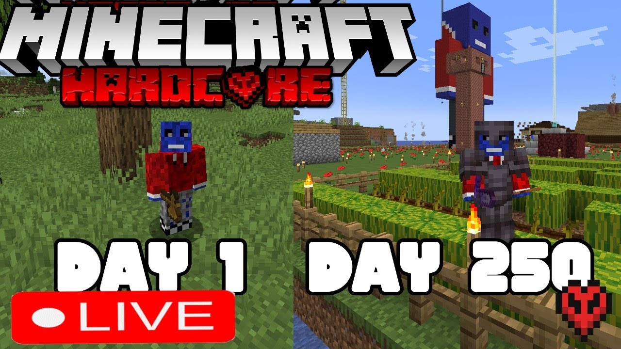 🔴 (LIVE) | Playing Minecraft HARDCORE On My 250 Days World LIVE | Come ...