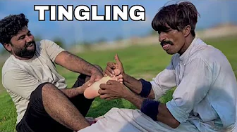 ASMR FEET TICKLISH MASSAGE MEN ULTIMATE ( TINGLING ) | FOOT REFLEXOLOGY | LEG MASSAGE | RELAXATION