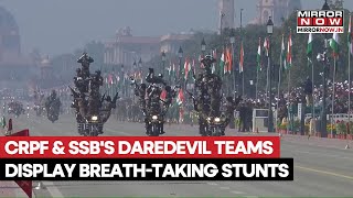 R-Day Parade 2026 Joint Teams Of Crpf & Ssb Perform Daring Motorcycle Stunts At Kartavya Path