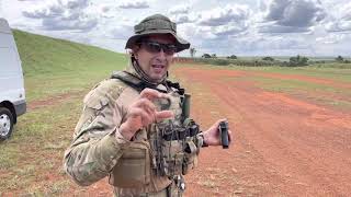 Capitão Rogério do BOPE DF, apenas por curiosidade, testando pistola Glock .40 G23 até 300 metros.