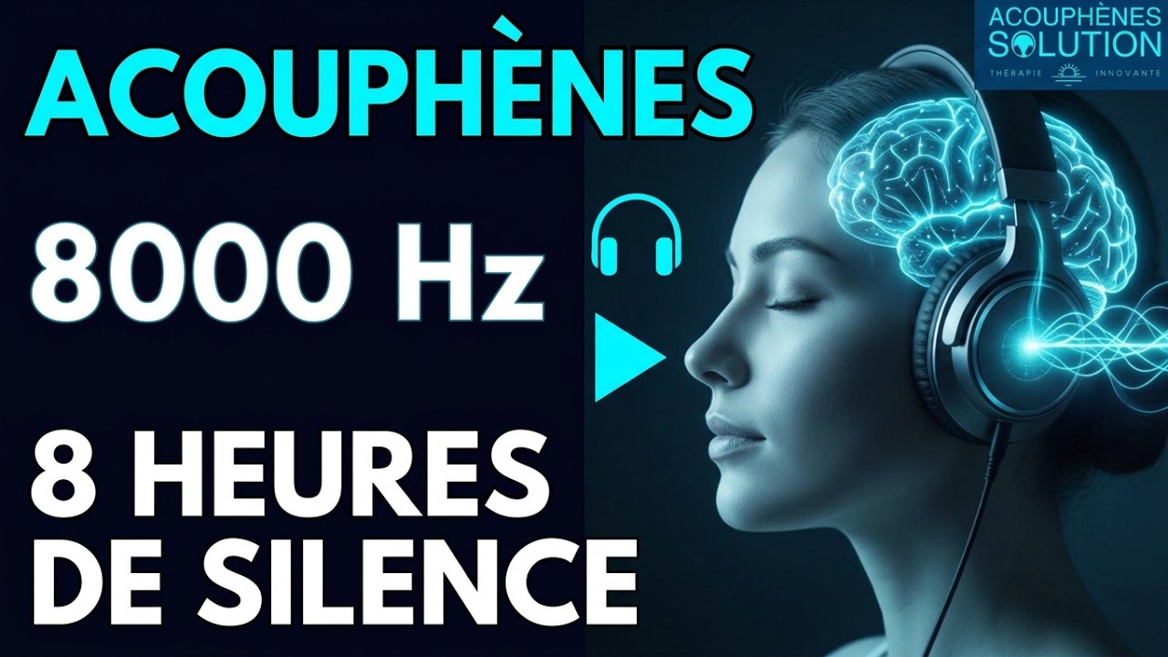 Acouphènes | Neutraliseur Bruit Blanc 8000 Hz | 8h de silence